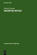 Cover: Wortsyntax - De Gruyter