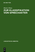 Cover: Zur Klassifikation von Sprechakten - De Gruyter