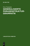Cover: Generalisierte Phrasenstrukturgrammatik - De Gruyter