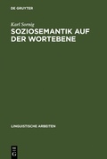 Cover: Soziosemantik auf der Wortebene - De Gruyter