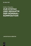 Cover: Zur Syntax und Semantik der Nominalkomposition - De Gruyter