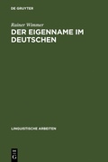 Cover: Der Eigenname im Deutschen - De Gruyter