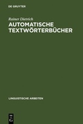Cover: Automatische Textw&ouml;rterb&uuml;cher - De Gruyter