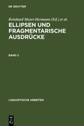 Cover: Ellipsen und fragmentarische Ausdr&uuml;cke - De Gruyter