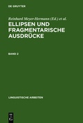 Cover: Ellipsen und fragmentarische Ausdr&uuml;cke - De Gruyter