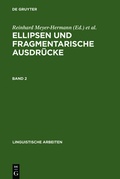 Cover: Ellipsen und fragmentarische Ausdr&uuml;cke - De Gruyter