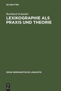 Cover: Lexikographie als Praxis und Theorie - De Gruyter