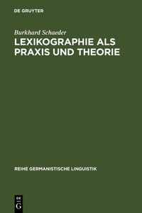 Abbildung von: Lexikographie als Praxis und Theorie - De Gruyter
