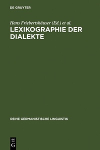 Abbildung von: Lexikographie der Dialekte - De Gruyter