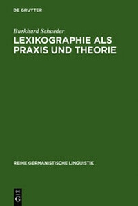 Abbildung von: Lexikographie als Praxis und Theorie - De Gruyter