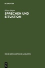Cover: Sprechen und Situation - De Gruyter