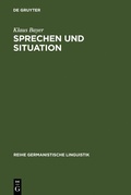 Cover: Sprechen und Situation - De Gruyter