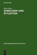 Cover: Sprechen und Situation - De Gruyter