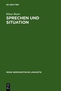 Cover: Sprechen und Situation - De Gruyter