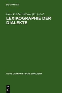 Abbildung von: Lexikographie der Dialekte - De Gruyter