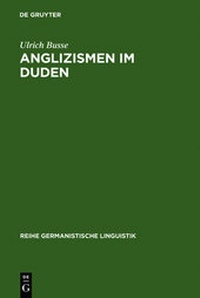 Abbildung von: Anglizismen im Duden - De Gruyter