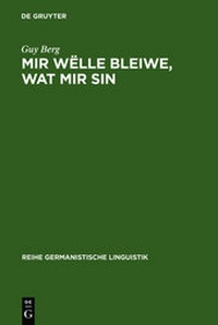Abbildung von: Mir wëlle bleiwe, wat mir sin - De Gruyter