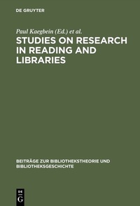 Abbildung von: Studies on research in reading and libraries - De Gruyter Saur