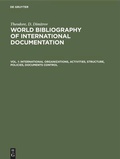 Cover: International organizations, activities, structure, policies, documents control - De Gruyter