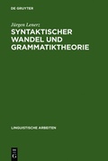Cover: Syntaktischer Wandel und Grammatiktheorie - De Gruyter