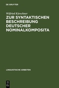 Cover: Zur syntaktischen Beschreibung deutscher Nominalkomposita - De Gruyter