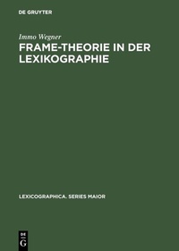 Abbildung von: Frame-Theorie in der Lexikographie - De Gruyter