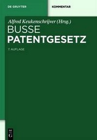Enlarge image Cover: Patentgesetz - De Gruyter