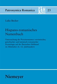 Abbildung von: Hispano-romanisches Namenbuch - De Gruyter