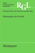 Cover: Philosophie der Schrift - De Gruyter