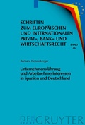 Abbildung von: Unternehmensführung und Arbeitnehmerinteressen in Spanien und Deutschland - De Gruyter