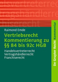 Abbildung von: Vertriebsrecht - De Gruyter