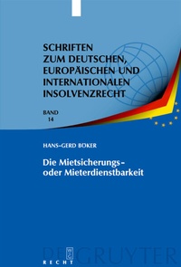 Abbildung von: Die Mietsicherungs- oder Mieterdienstbarkeit - De Gruyter
