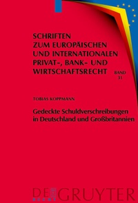 Abbildung von: Gedeckte Schuldverschreibungen in Deutschland und Großbritannien - De Gruyter