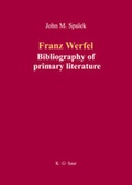 Cover: Franz Werfel: Bibliography of German Editions - De Gruyter
