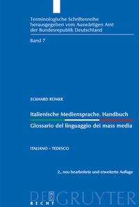 Abbildung von: Italienische Mediensprache. Handbuch / Glossario del linguaggio dei mass media - De Gruyter