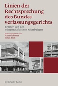 Cover: Band 1: Linien der Rechtsprechung des Bundesverfassungsgerichts - er&ouml;rtert von den wissenschaftlichen Mitarbeiterinnen und Mitarbeitern. - De Gruyter