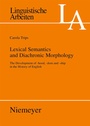 Cover: Lexical Semantics and Diachronic Morphology - De Gruyter