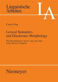 Enlarge image Cover: Lexical Semantics and Diachronic Morphology - De Gruyter