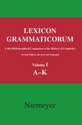 Cover: Lexicon Grammaticorum - De Gruyter