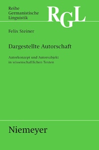 Abbildung von: Dargestellte Autorschaft - De Gruyter