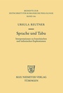 Cover: Sprache und Tabu - De Gruyter