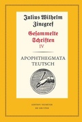 Cover: Apophthegmata teutsch - De Gruyter