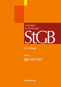 Abbildung von: Strafgesetzbuch. Leipziger Kommentar / §§ 242-262 - De Gruyter
