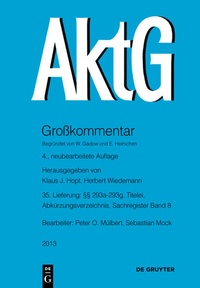 Abbildung von: Aktiengesetz / §§ 293a-293g - De Gruyter