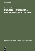 Cover: Multidimensional preference scaling - De Gruyter Mouton