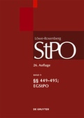 Cover: L&ouml;we/Rosenberg. Die Strafproze&szlig;ordnung und das Gerichtsverfassungsgesetz / &sect;&sect; 449-495; EGStPO - De Gruyter