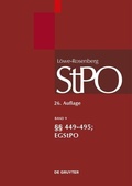Cover: L&ouml;we/Rosenberg. Die Strafproze&szlig;ordnung und das Gerichtsverfassungsgesetz / &sect;&sect; 449-495; EGStPO - De Gruyter