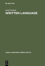 Cover: Written Language - De Gruyter Mouton