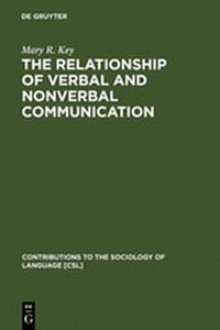 Abbildung von: The Relationship of Verbal and Nonverbal Communication - De Gruyter Mouton