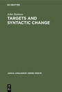 Cover: Targets and Syntactic Change - De Gruyter Mouton